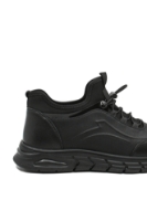 Imagine Ghete bărbați flexibile negre, din piele naturală FNX18350