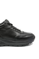 Imagine Ghete casual sport bărbați negre din piele naturală FNX6908