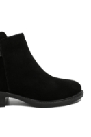 Imagine Botine până la gleznă, negre, din piele întoarsă FNX52131