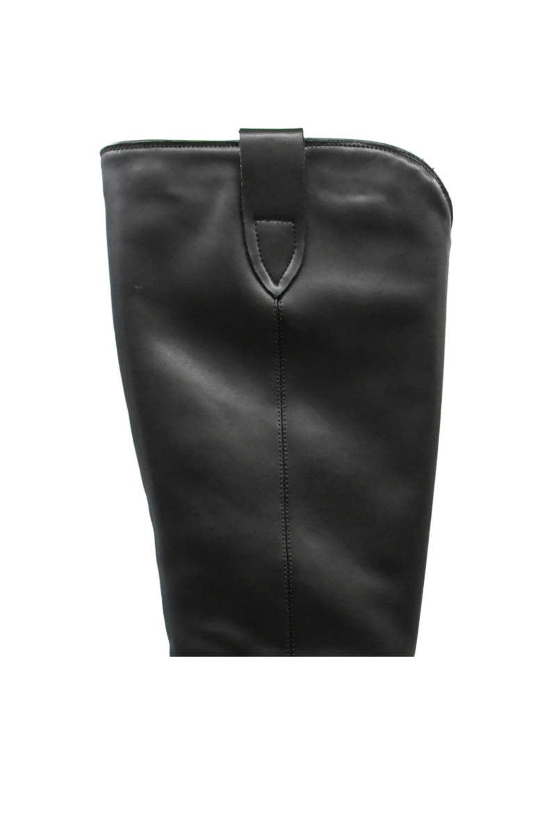 Imagine Cizme damă ciocate negre din piele naturală cu toc înalt GOR29801