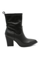 Imagine Ghete damă ciocate cu toc înalt, negre, din piele naturală GOR29802