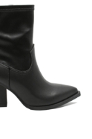 Imagine Ghete damă ciocate cu toc înalt, negre, din piele naturală GOR29802