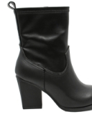 Imagine Ghete damă ciocate cu toc înalt, negre, din piele naturală GOR29802