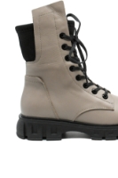 Imagine Ghete damă casual, gri vizon din piele naturală, cu inserție elastică MIR21015