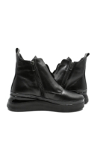 Imagine Ghete damă casual până la gleznă, negre din piele naturală MIR934410
