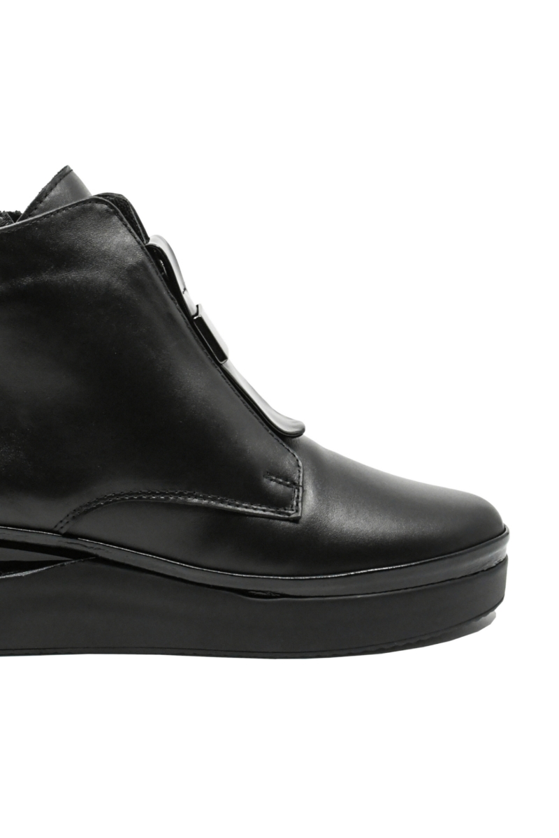 Imagine Ghete damă casual până la gleznă, negre din piele naturală MIR934410