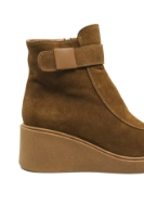 Imagine Ghete damă ortopedice cu baretă la gleznă, maro, din piele întoarsă MIR10604