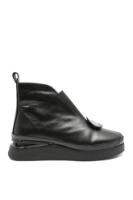 Imagine Ghete damă până la gleznă, negre din piele naturală MIR934428