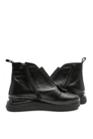 Imagine Ghete damă până la gleznă, negre din piele naturală MIR934428