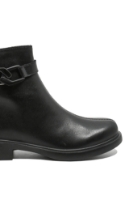 Imagine Ghete joase negre din piele naturală cu baretă și lanț OTR70005