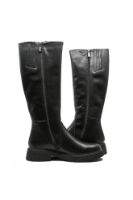 Imagine Cizme damă comode, înalte, negre din piele naturală OTR70006