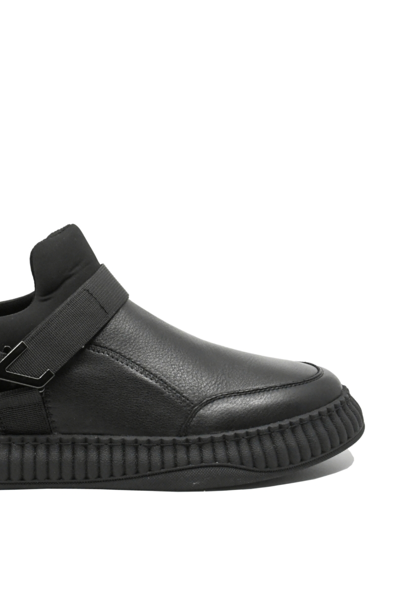 Imagine Ghete smart casual slip-on negre din piele naturală OTR270015