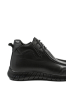 Imagine Ghete bărbați negre din piele naturală, cu cusături în relief GOR1946