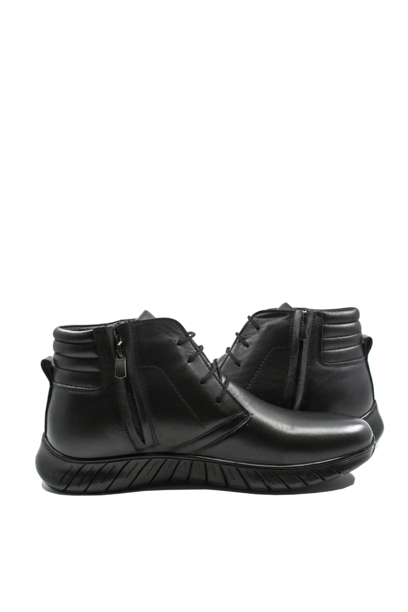 Imagine Ghete bărbați în stil clasic, negre din piele naturală GOR1948