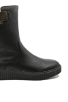 Imagine Ghete îmblănite negre din piele naturală cu aspect granulat RIKY4355-00