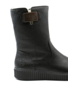 Imagine Ghete îmblănite negre din piele naturală cu aspect granulat RIKY4355-00