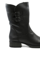 Imagine Ghete damă cu barete și catarame, negre, din piele naturală RIKZ9571-00