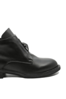 Imagine Ghete joase negre din piele naturală cu decorațiune argintie MIR20901