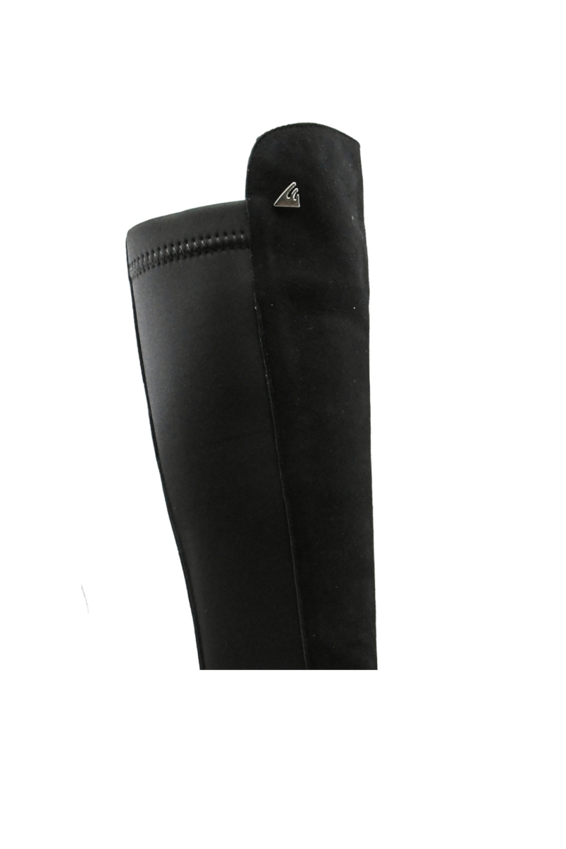 Imagine Cizme damă negre, cu carâmb elastic la spate, negre din piele întoarsă MIR159NV