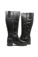 Imagine Cizme damă negre îmblănite, din piele naturală RIKY5254-00