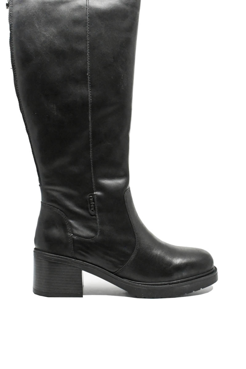 Imagine Cizme damă negre îmblănite, din piele naturală RIKY5254-00