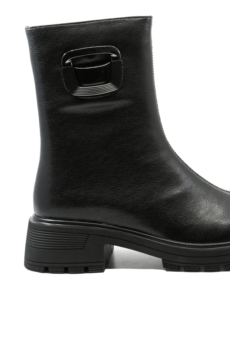 Imagine Ghete damă smart casual negre din piele naturală GOR11355