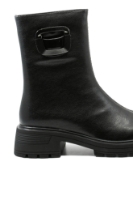 Imagine Ghete damă smart casual negre din piele naturală GOR11355