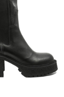 Imagine Ghete damă model Chelsea cu platformă, negre, din piele naturală GOR8330