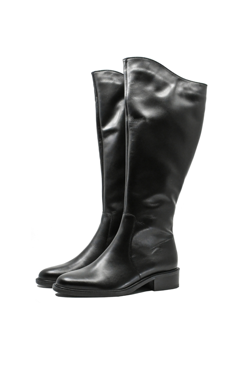 Imagine Cizme damă înalte negre, din piele naturală KOR2956