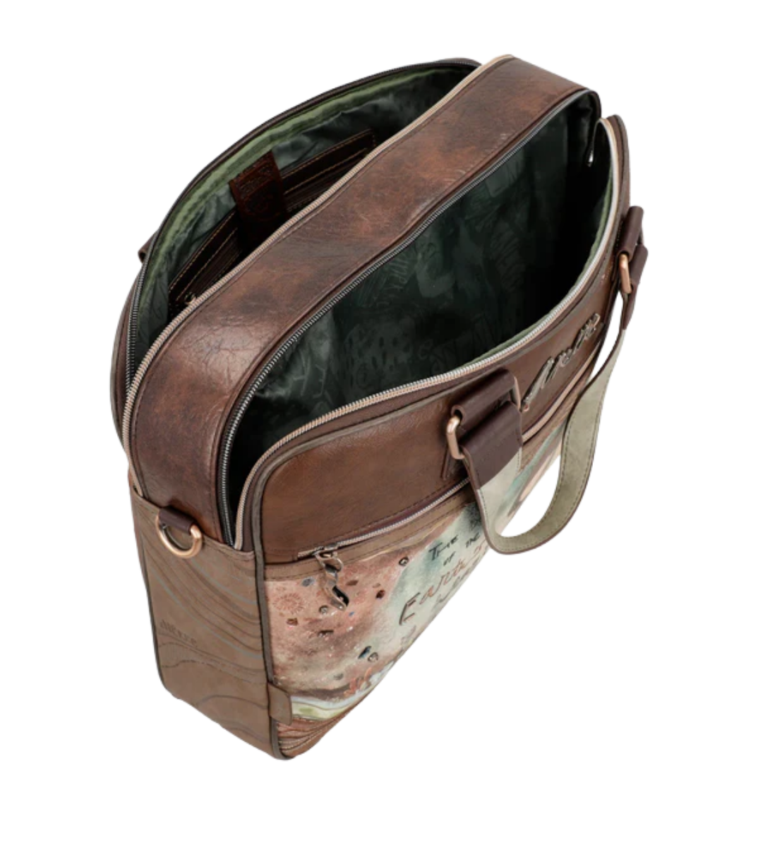 Imagine Servietă mare cu două compartimente, maro, colecția Core, 39806-113