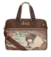 Imagine Servietă mare cu două compartimente, maro, colecția Core, 39806-113