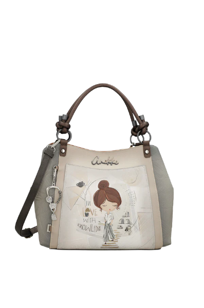 Imagine Geantă mare de mână cu mânere scurte, light grey, colecția Sophia, 42801-146