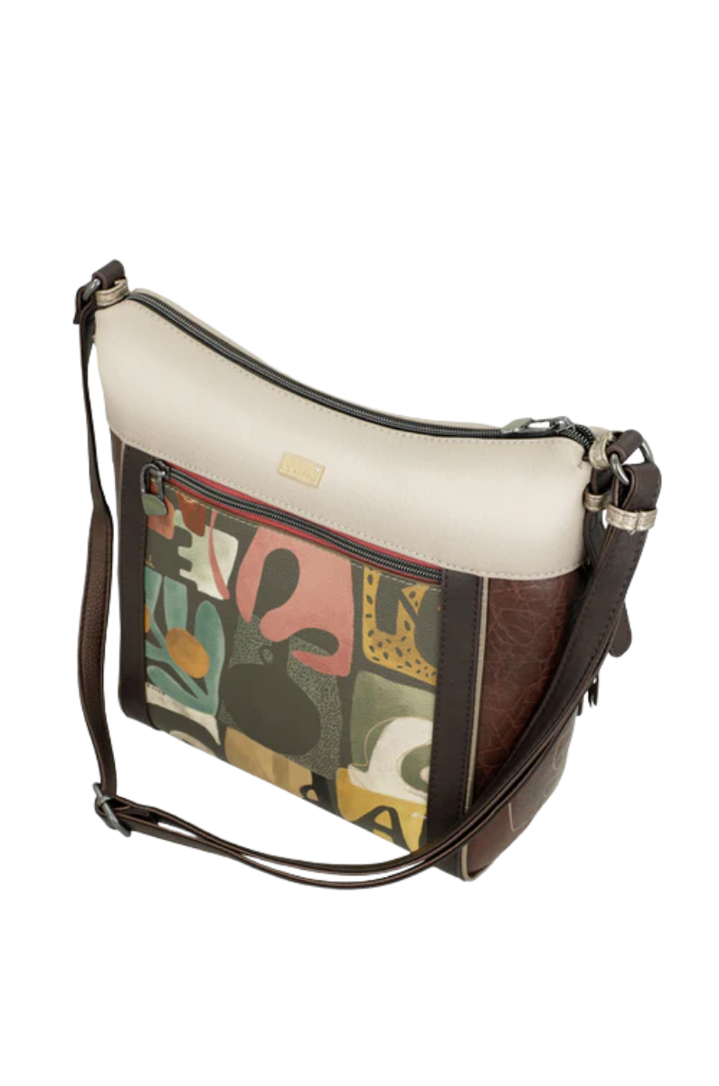 Imagine Poșetă crossbody dimensiune mare, maro, colecția Muse, 42703-007