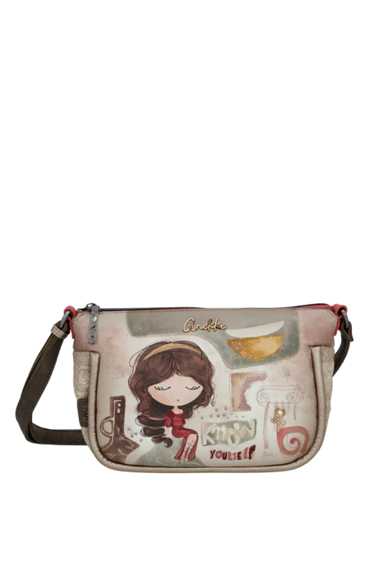 Imagine Poșetă crossbody ovală, bej, colecția Muse, 42703-541