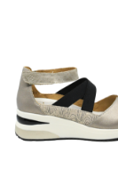 Imagine Pantofi casual damă auriu metalizat, din piele naturală REMD2411-90