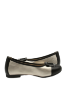 Imagine Balerini din piele naturală, aurii cu accente negre REMD0K12-90