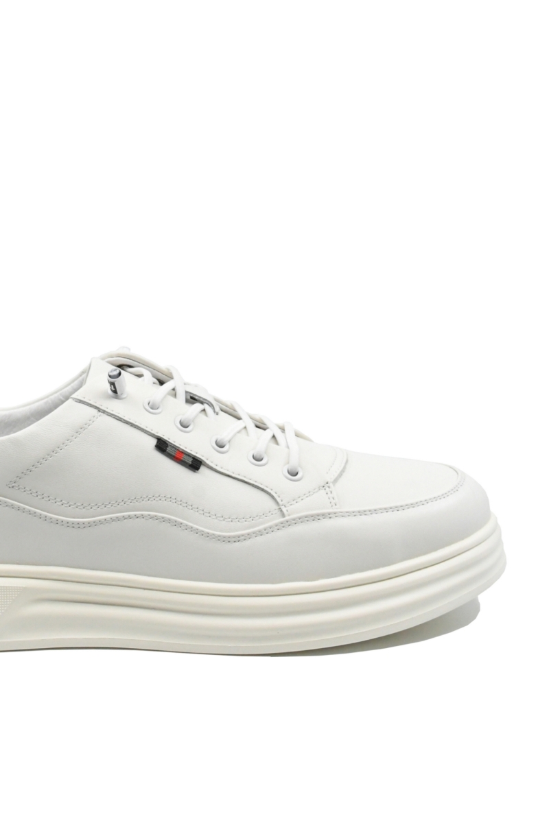 Imagine Pantofi bărbați sport la modă, albi, din piele  naturală FNX27017