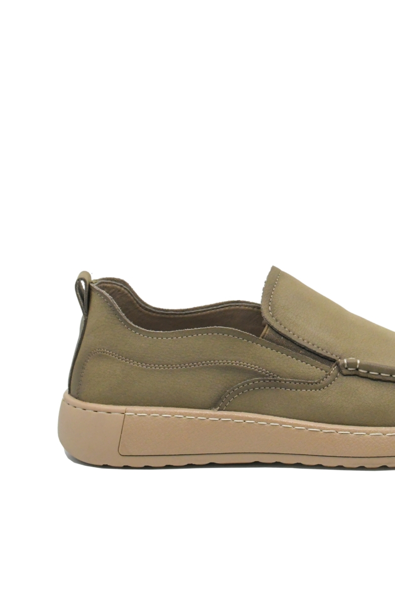 Imagine Mocasini bărbați green kaki din piele naturală FNX90006