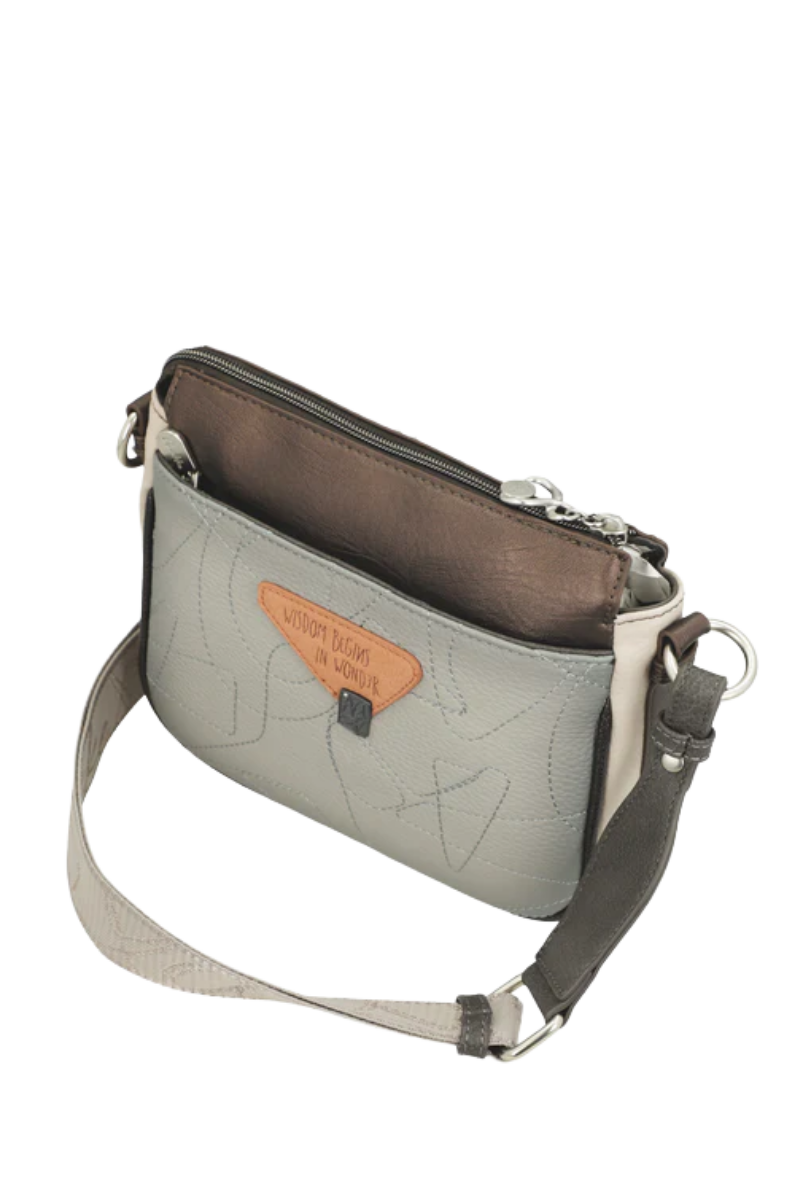 Imagine Poșetă mini printată tip crossbody, maro, colecția Sophia, 42803-062