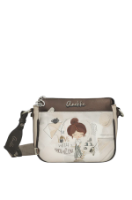 Imagine Poșetă mini printată tip crossbody, maro, colecția Sophia, 42803-062