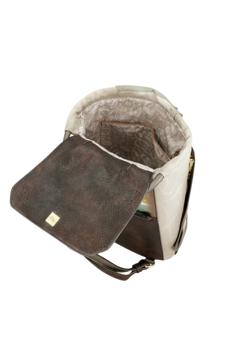 Imagine Rucsac pătrat cu clapetă gri sidefat, colecția Muse, 42705-302