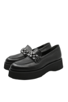 Imagine Loaferi damă cu platformă negri din piele naturală FLO624N