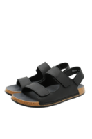 Imagine Sandale reglabile bărbați negre din piele naturală OTR580020