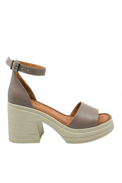 Imagine Sandale damă ultra chunky, bej, din piele naturală MIR10905