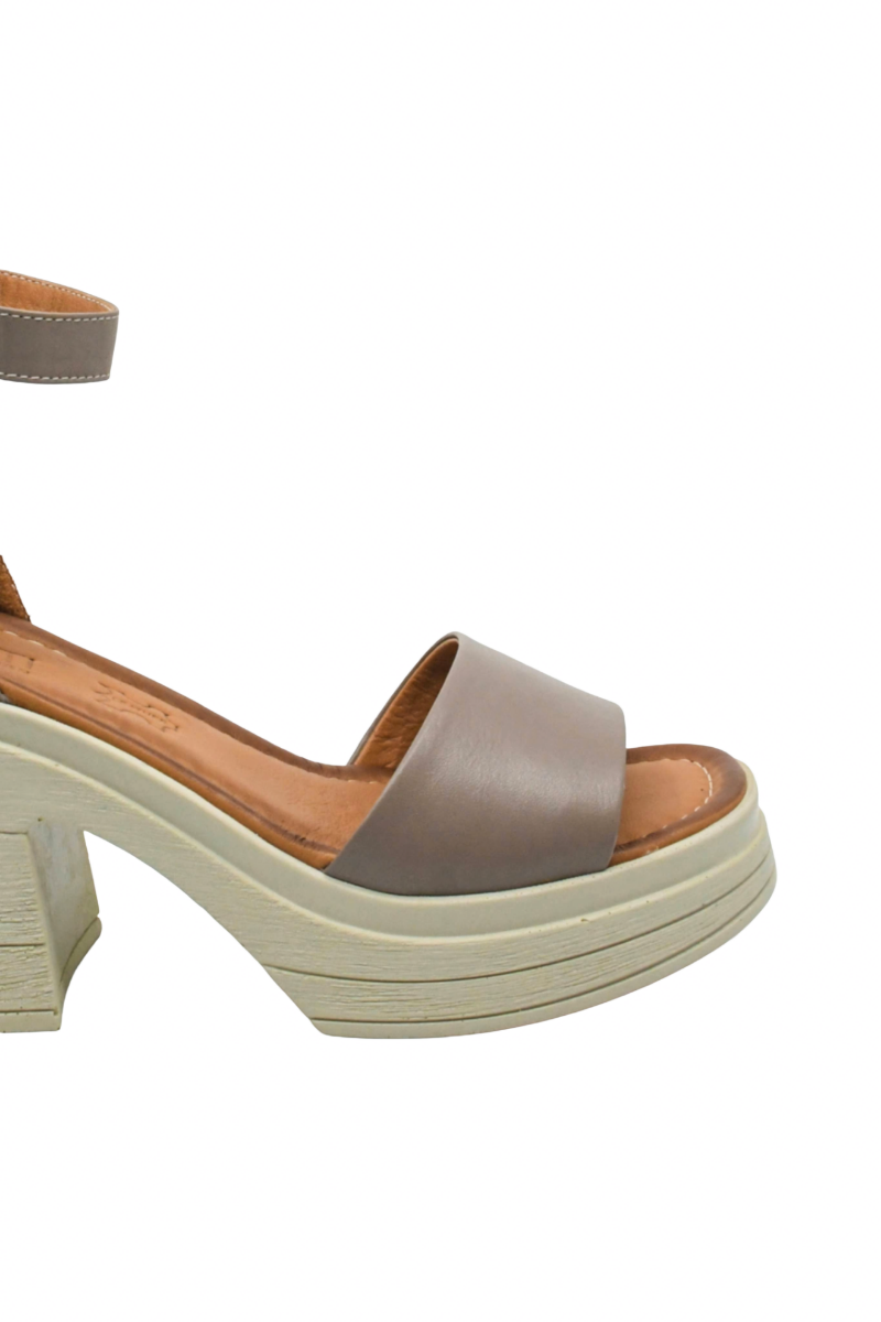 Imagine Sandale damă ultra chunky, bej, din piele naturală MIR10905