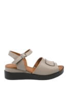 Imagine Sandale casual damă cu talpa wedge, bej din piele naturală MIR375