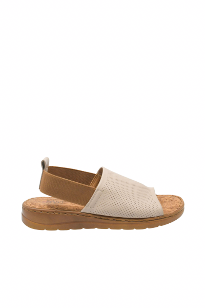 Imagine Sandale comode bej din piele naturală OTR2506