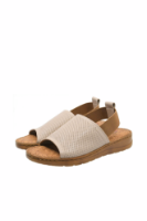 Imagine Sandale comode bej din piele naturală OTR2506