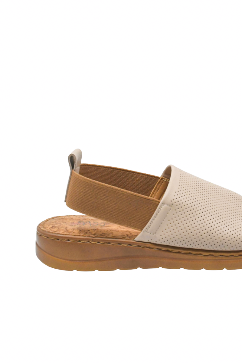 Imagine Sandale comode bej din piele naturală OTR2506