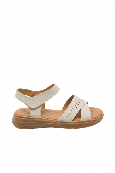 Imagine Sandale damă utracomode crem, din piele naturală FNX33180